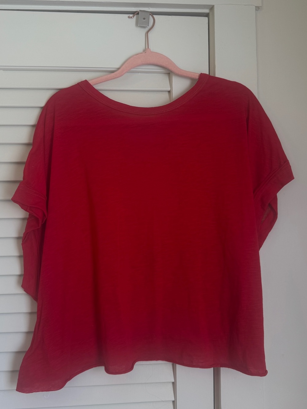 SHEIN Red Short Sleeve Relaxed Tee